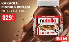 NUTELLA KAKAOLU FINDIK KREMASI 1 KG fiyat ve kampanya bilgisi
